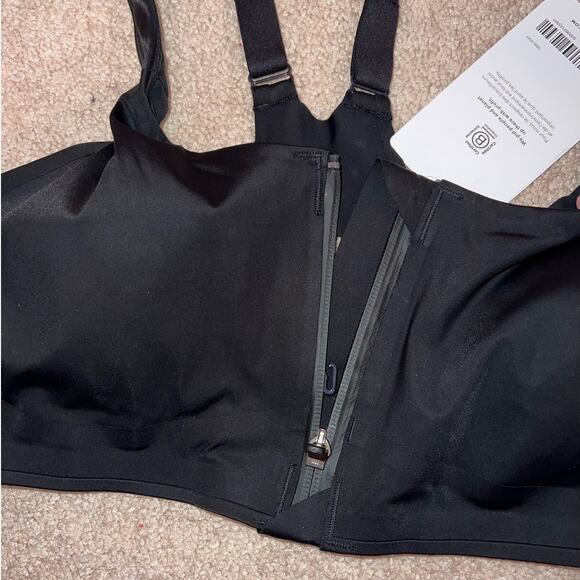 New Athleta Empower II Train Zipper Bra Black size M - Picture 3 of 9